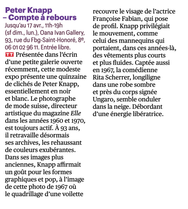 Oana Ivan Gallery - Télérama 