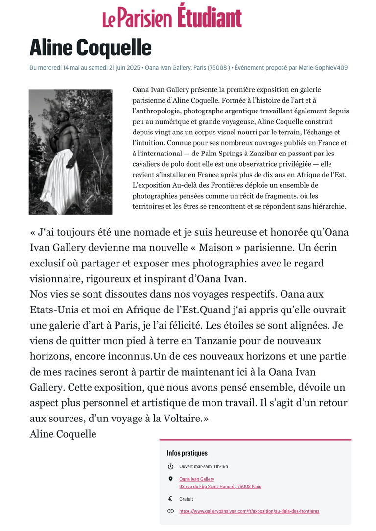 Oana Ivan Gallery - Le Parisien Etudiant 