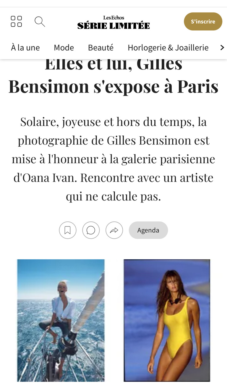 Oana Ivan Gallery - Elles et lui, Gilles Bensimon s'expose à Paris